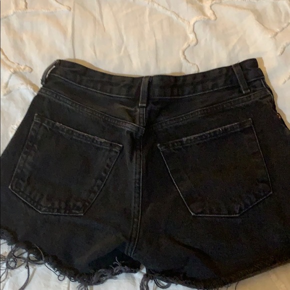 High Waisted Black Denim TopShop shorts - Picture 3 of 3